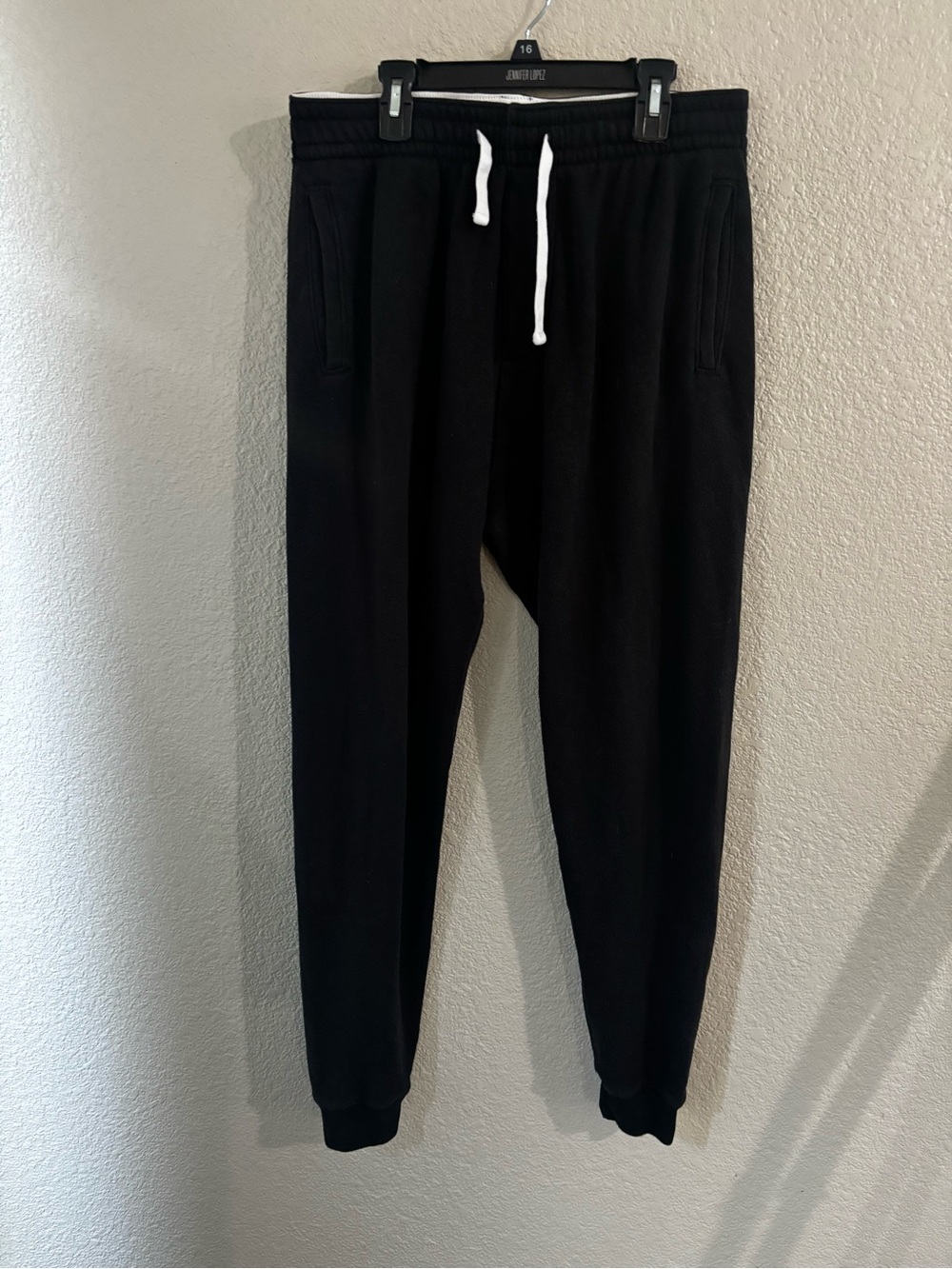 Abercrombie & Fitch Black Jogger Pants with White Drawstring